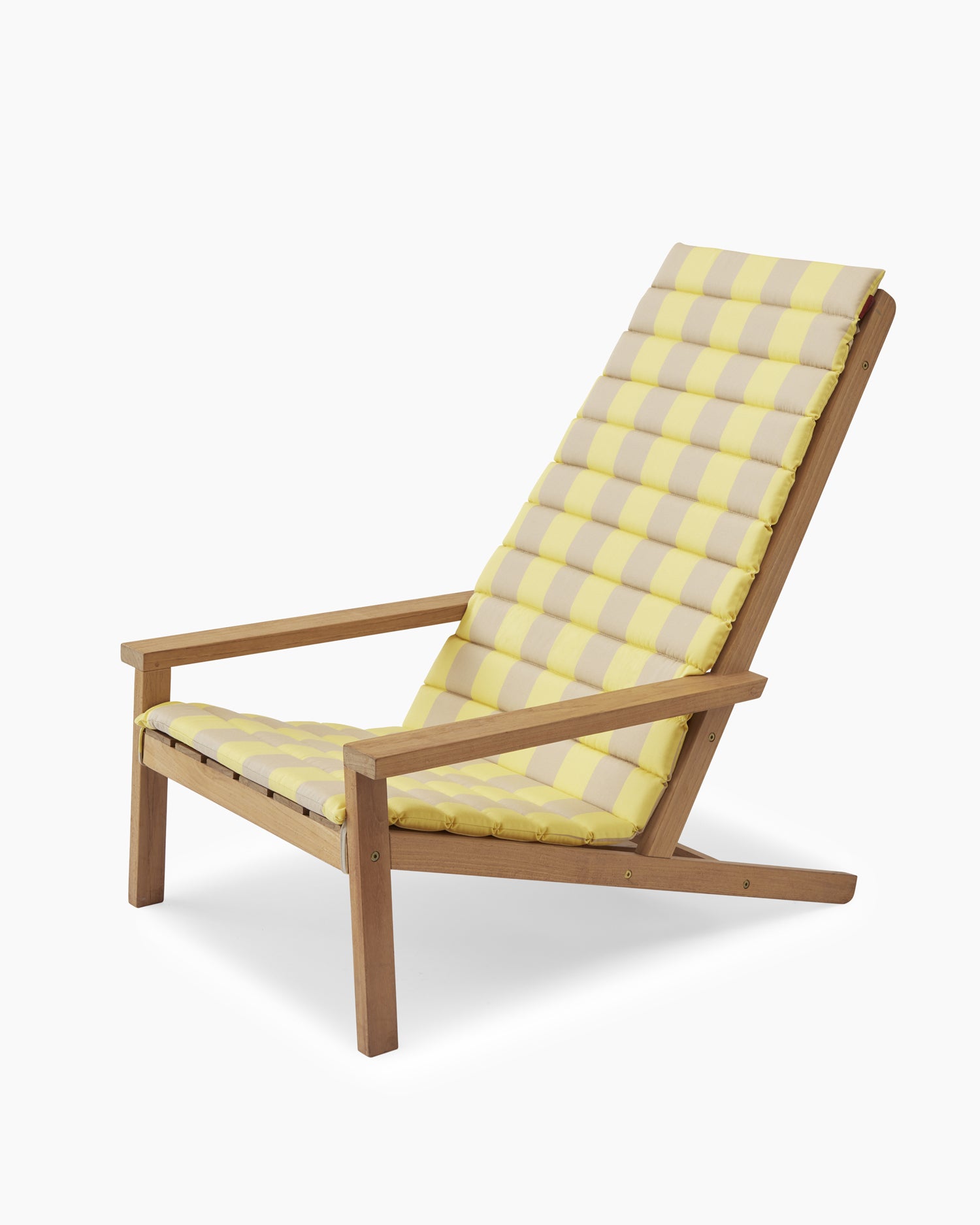 Between Lines Deck Chair Cushion Lemon Sand Stripe