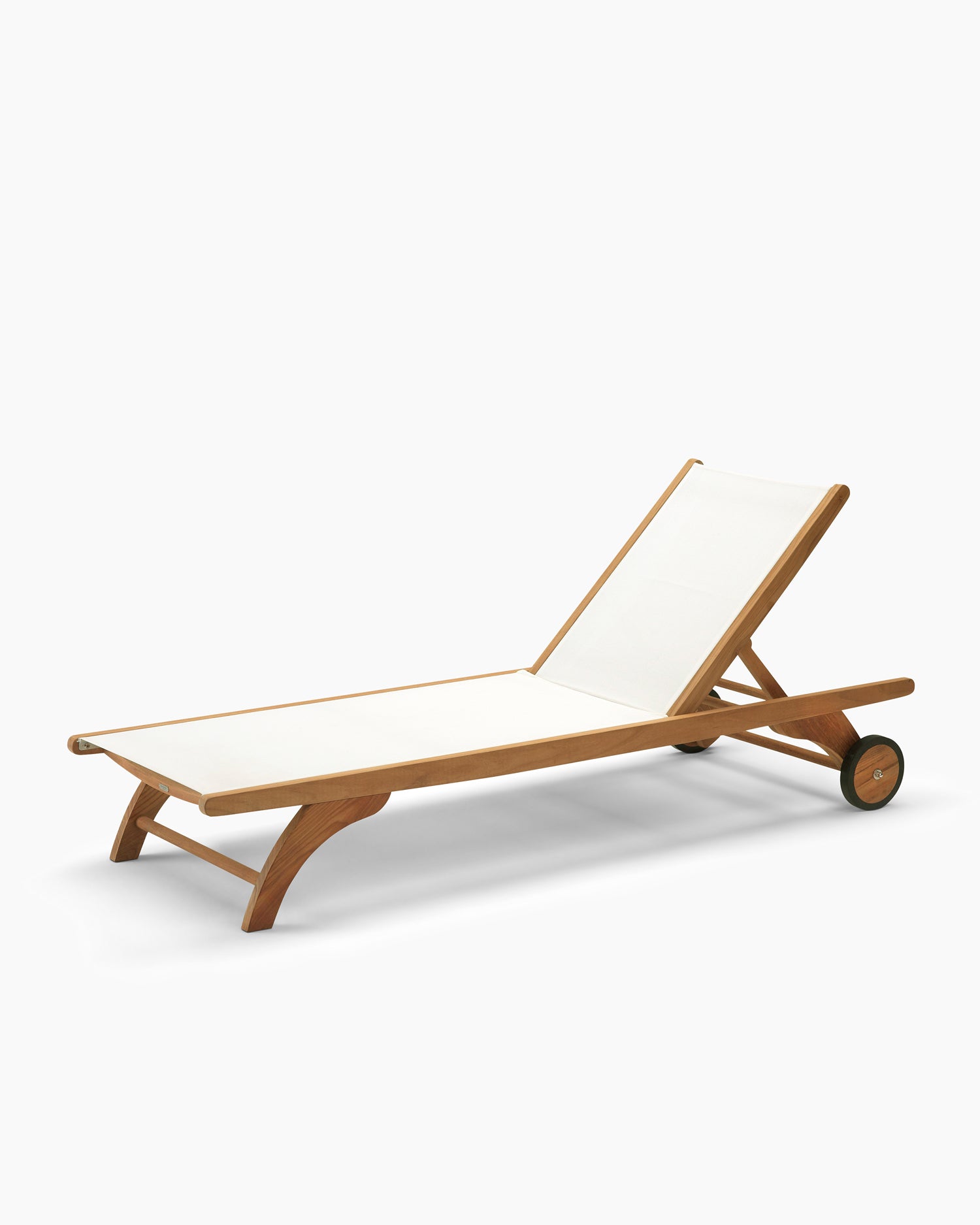 White wooden sun discount lounger