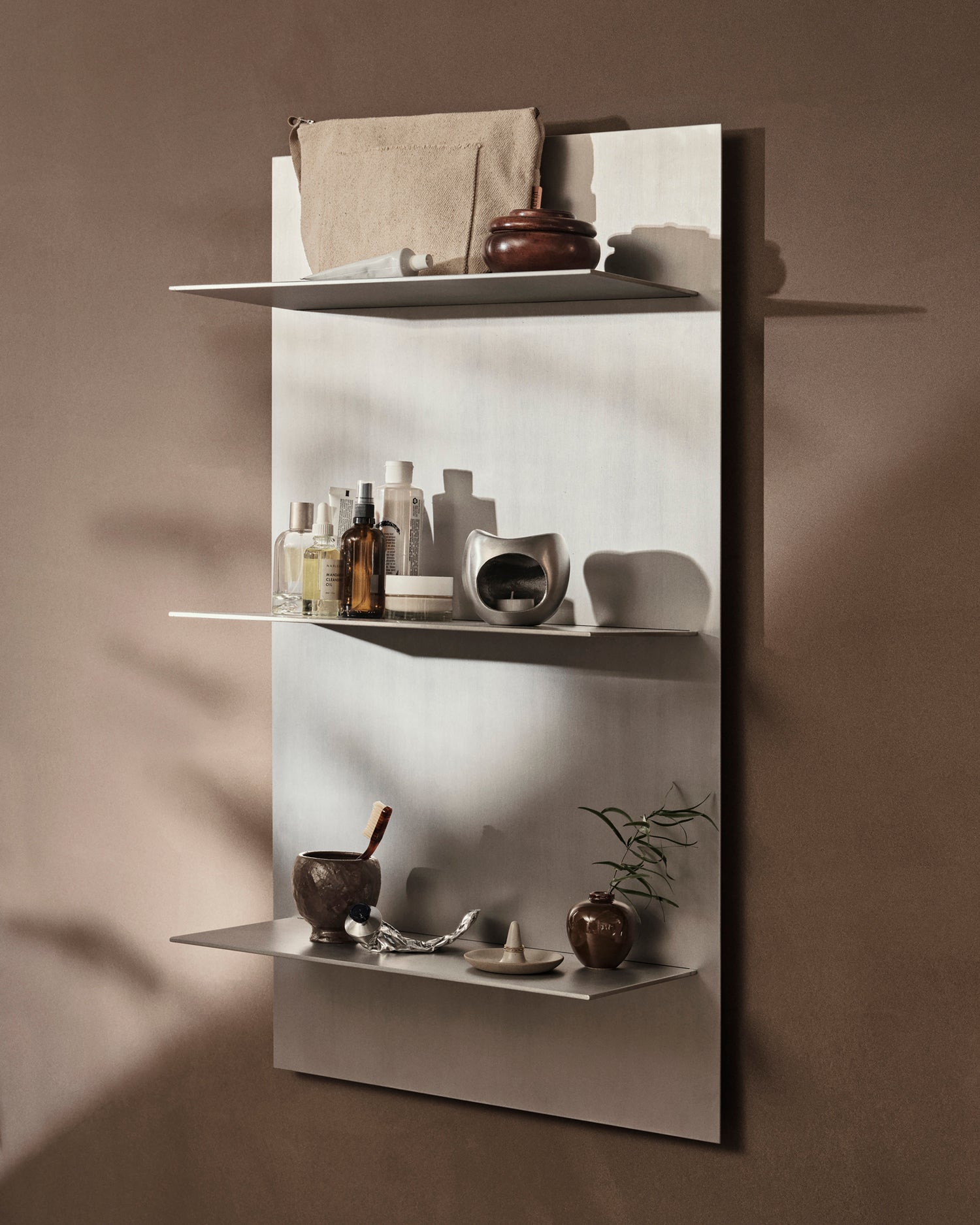 Lager Wall Shelf - Triple - Aluminium