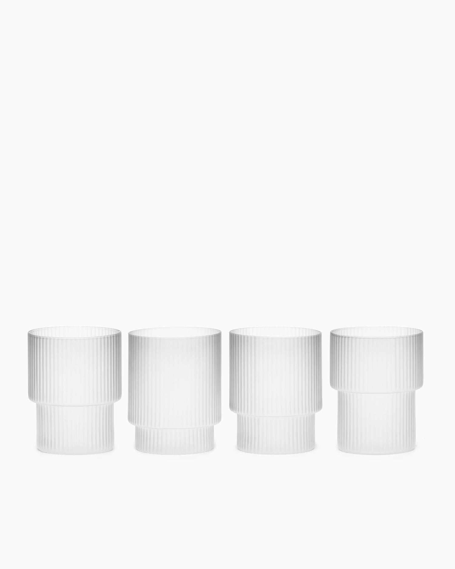 Ripple Glasses Set of 4 - Frosted