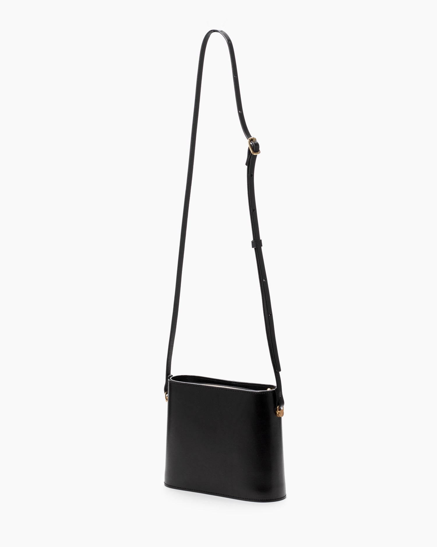 Leather Shoulder Bag - Black